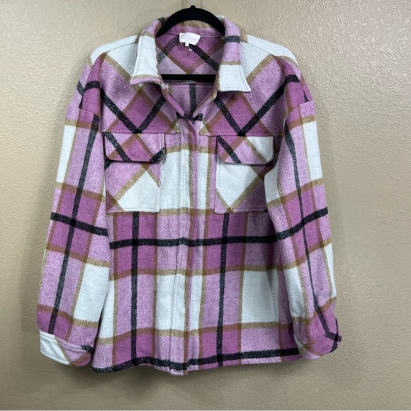 Entro plaid oversized shacket or shirt jacket - Picture 3 of 10